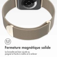 imoshion Bracelet magnétique milanais Apple Watch Series 1 - 11 / SE / Ultra (44/45/46/49 mm) - Taille M - Champagne Gold