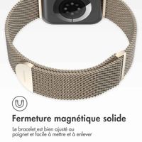 imoshion Bracelet magnétique milanais Apple Watch Series 1 á 10 / SE / Ultra (2) (44/45/46/49 mm) - Taille M - Champagne