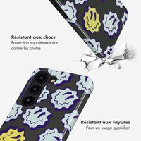 Selencia Coque arrière Vivid Samsung Galaxy S23 - Wavy Smiley Green