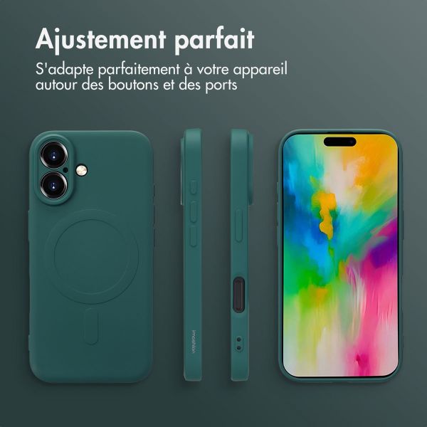 imoshion Coque Couleur avec MagSafe iPhone 16 - Vert foncé