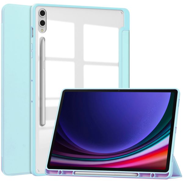 imoshion Coque tablette rigide Trifold Samsung Galaxy Tab S10 Plus / Tab S9 Plus / Tab S9 Plus FE 12.4 pouces - Bleu clair