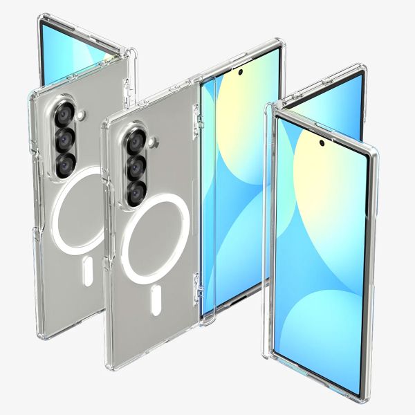 Spigen Coque Ultra Hybrid Pro MagFit Samsung Galaxy Z Fold 7 - Clear / White