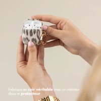 Selencia Coque Sabi motif panthère  Apple Airpods 4 - Soft Ivory