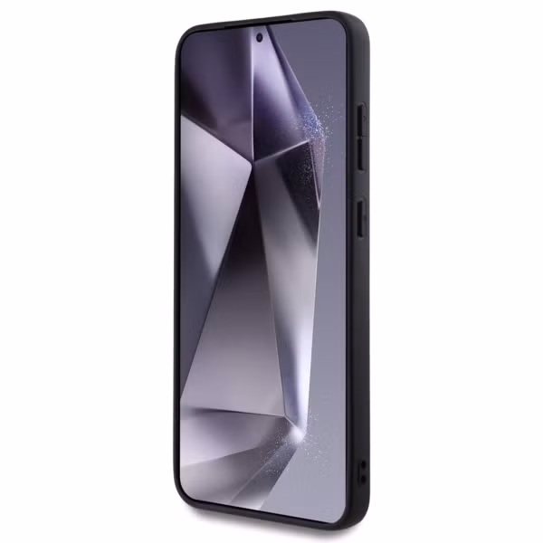 Guess Coque 4G Metal Logo Glitter Samsung Galaxy S25 - Noir