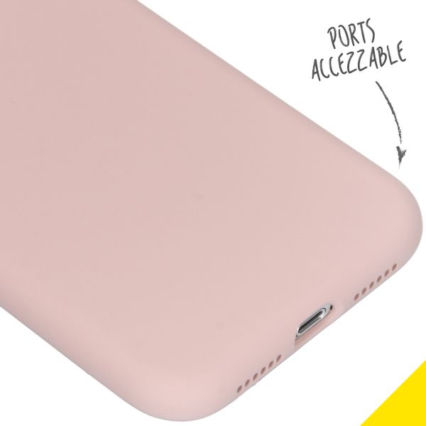 Accezz Coque Liquid Silicone Apple iPhone Xr - Rose