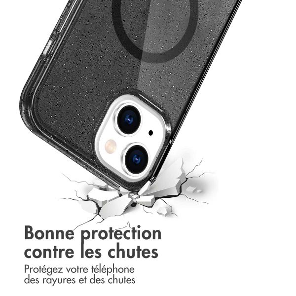 imoshion Coque Pailletée avec MagSafe Apple iPhone 14 - Glitter Noir