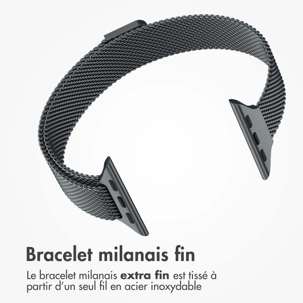 imoshion Bracelet slim Milanese Apple Watch Series 1 t/m 9 / SE (38/40/41 mm) | Series 10 / 11 (42 mm) - Indigo