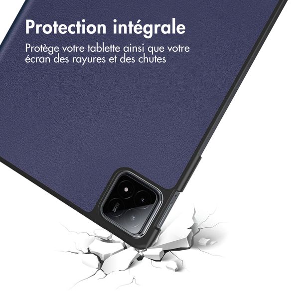 imoshion Coque tablette Trifold Xiaomi Pad 6S Pro 12.4 - Bleu foncé