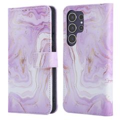 imoshion Étui de téléphone portefeuille Design Samsung Galaxy S25 Ultra - Purple Marble