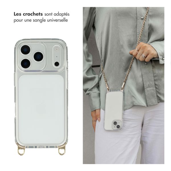 Selencia Coque arrière avec crochets amovibles Apple iPhone 17 Pro Max - Transparent