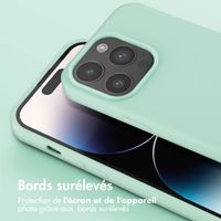 Selencia Coque silicone avec cordon amovible Apple iPhone 14 Pro - Turquoise