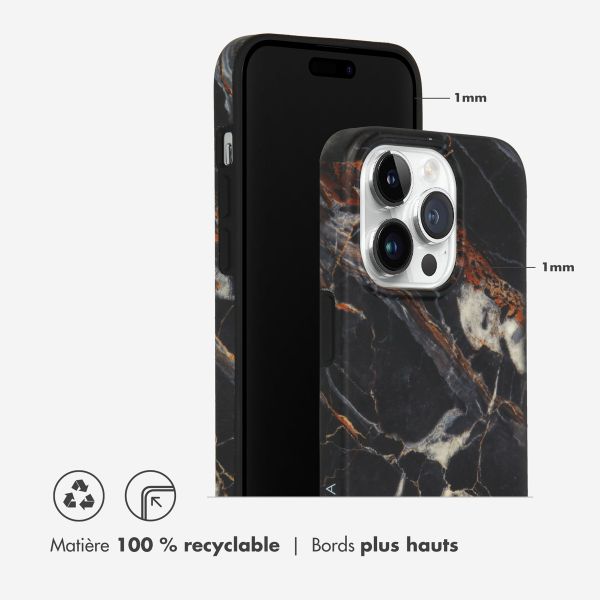 Selencia Aurora Coque Fashion Apple iPhone 14 Pro - Onyx Black Marble