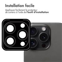 imoshion Lot de 2 protections d'objectif de caméra Apple iPhone 15 Pro / 15 Pro Max - Black Titanium