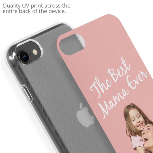 Concevez votre propre coque en gel Apple iPhone SE (2022 / 2020) / 8 / 7 - Transparent