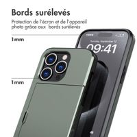 imoshion Coque arrière avec porte-cartes Apple iPhone 15 Pro - Vert foncé