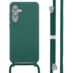 imoshion Coque en silicone avec cordon Samsung Galaxy S25 FE - Vert foncé