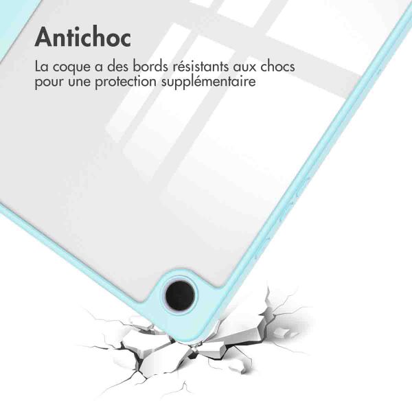 imoshion Coque tablette rigide Trifold iPad Samsung Galaxy Tab A9 Plus - Bleu clair