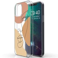 imoshion Coque Design iPhone 12 (Pro) - Line Art Color Face