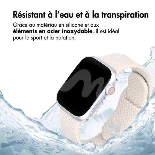 imoshion Bracelet tressé en silicone Apple Watch | 38/40/41/42 mm - Lumière stellaire