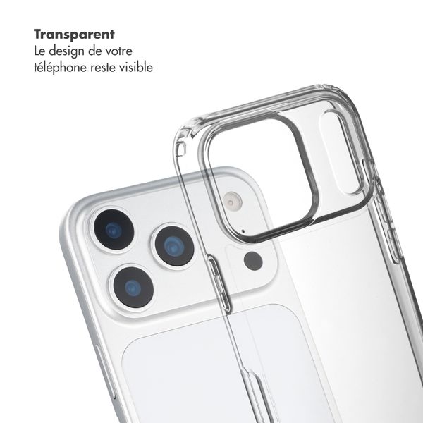 Selencia Coque arrière avec crochets amovibles Apple iPhone 17 Pro - Transparent