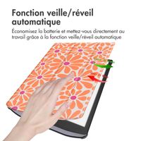 imoshion Design Trifold Hard Sleepcover Pocketbook InkPad X Pro - Orange Flowers Connect