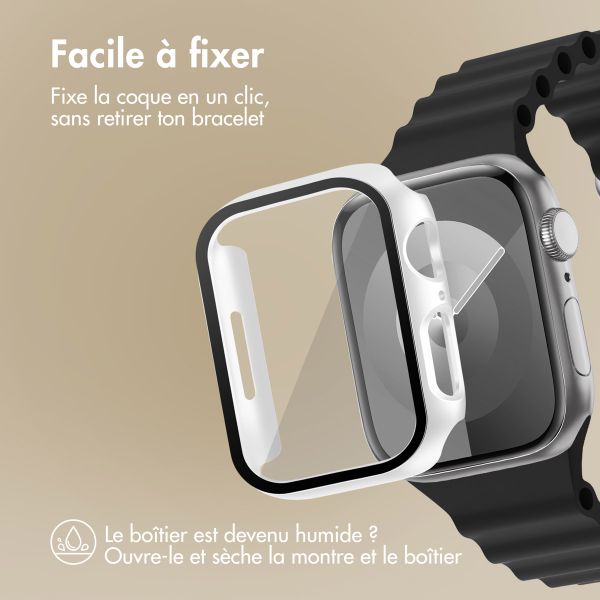 imoshion Coque rigide à couverture complète Apple Watch 7 / 8 / 9 - 41 mm - Blanc