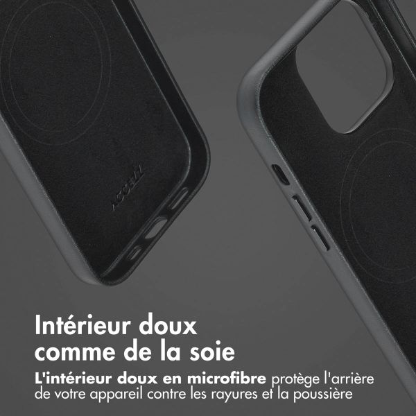 Accezz Étui de téléphone portefeuille en cuir 2-en-1 avec MagSafe Apple iPhone 14 Pro - Onyx Black