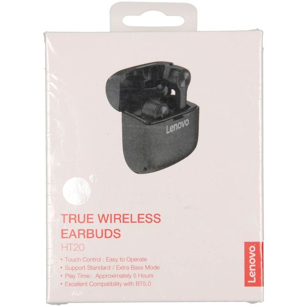 Lenovo HT20 True Wireless Bluetooth Earbuds - Noir