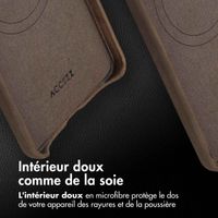Accezz Coque MagSafe en cuir vintage Samsung Galaxy S25 Edge - Rustic Brown