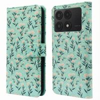 imoshion Étui de télephone portefeuille Design Xiaomi Poco X6 Pro - Blue Flowers