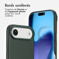 Accezz Coque arrière en cuir avec MagSafe Apple iPhone Air - Cedar Green