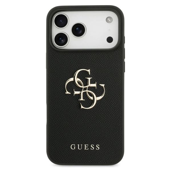 Guess Coque Big 4G Logo Grained Apple iPhone 17 Pro - Noir