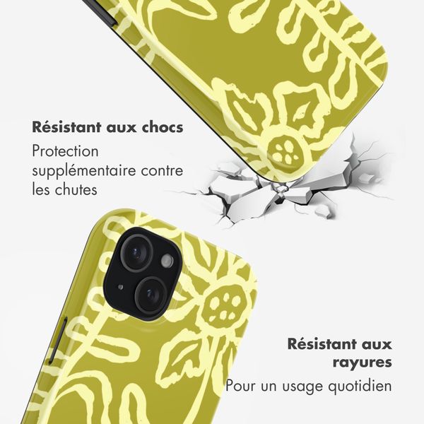 Selencia Coque arrière Vivid Apple iPhone 15 - Chalky Bloom