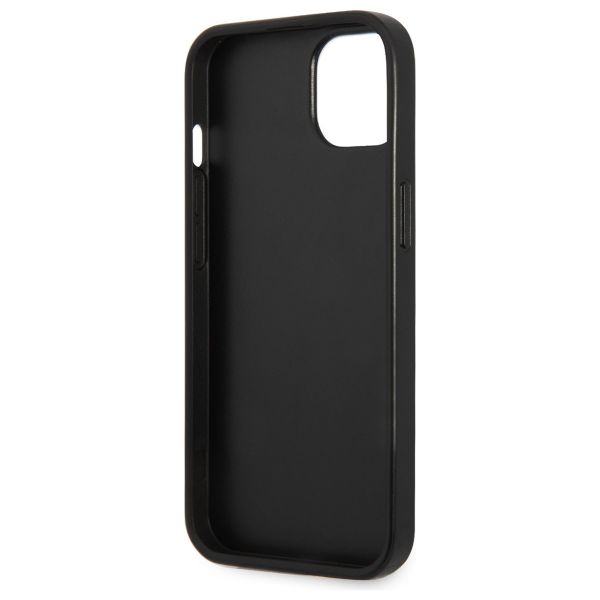 Karl Lagerfeld Coque arrière rigide Monogram Plaque iPhone 13 - Noir