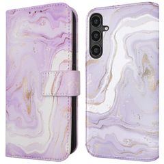 imoshion Étui de télephone portefeuille Design Samsung Galaxy S23 FE - Purple Marble