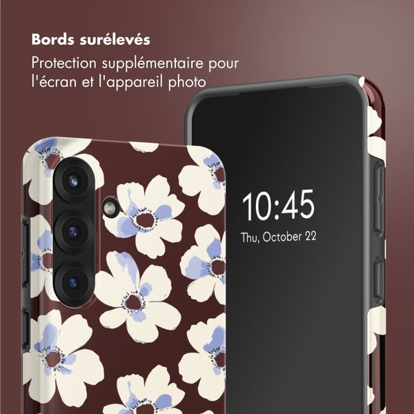 Selencia Coque arrière Vivid avec MagSafe Samsung Galaxy S25 - Choco Flower Pop