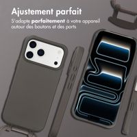 imoshion Coque arrière Color avec cordon amovible et MagSafe Apple iPhone 17 Pro Max - Black Coffee