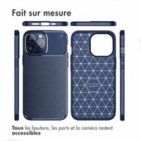 imoshion Coque silicone Carbon iPhone 14 Pro Max - Bleu