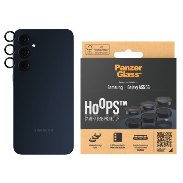 PanzerGlass Protection Caméra Hoops Optic Rings Samsung Galaxy A55 - Black