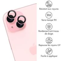 imoshion Lot de 2 protections d'objectif de caméra Apple iPhone 15 / 15 Plus - Pink