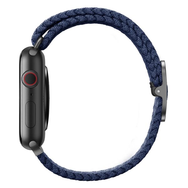 Uniq Bracelet tressé Aspen Apple Watch Series 1 á 10 / SE / Ultra (2) (44/45/46/49 mm) - Bleu Oxford