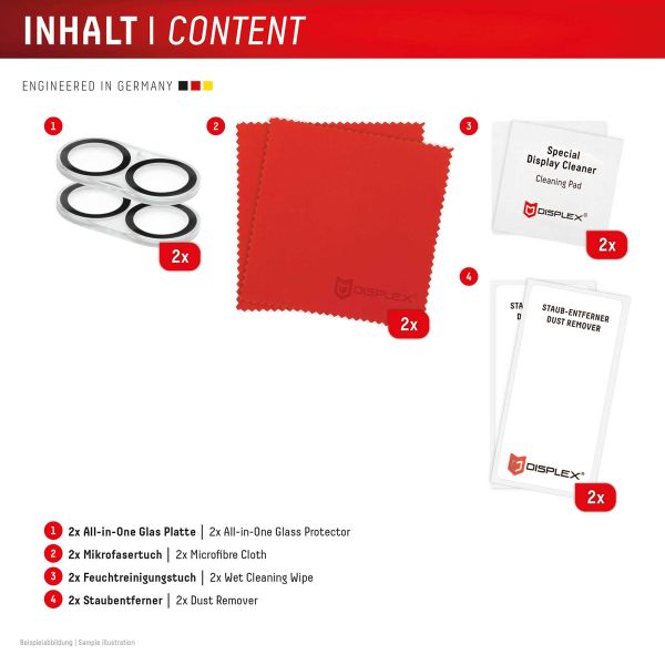 Displex CamGlass All-In-One Protection d'objectif de caméra Apple iPhone 16 / 16 Plus / 17