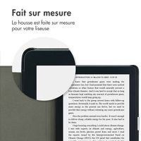 imoshion Étui de liseuse portefeuille Canvas Kobo Clara 2E / Tolino Shine 4 - Bleu foncé