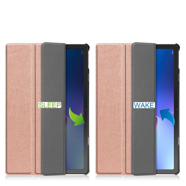 imoshion Coque tablette Trifold Lenovo Tab M10 Plus (3rd gen) - Rose Dorée