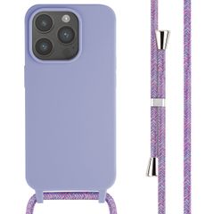 imoshion Coque en silicone avec cordon Apple iPhone 15 Pro - Violet