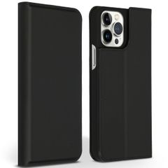 Accezz Étui de télephone Slim Folio en cuir de qualité supérieure Apple iPhone 13 Pro Max - Noir