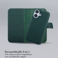 Selencia Étui portefeuille amovible Olyn avec MagSafe Apple iPhone 16 - Vert