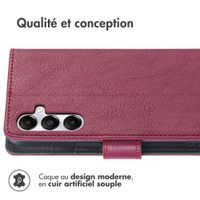 imoshion Étui de téléphone portefeuille Luxe Samsung Galaxy A55 - Bordeaux