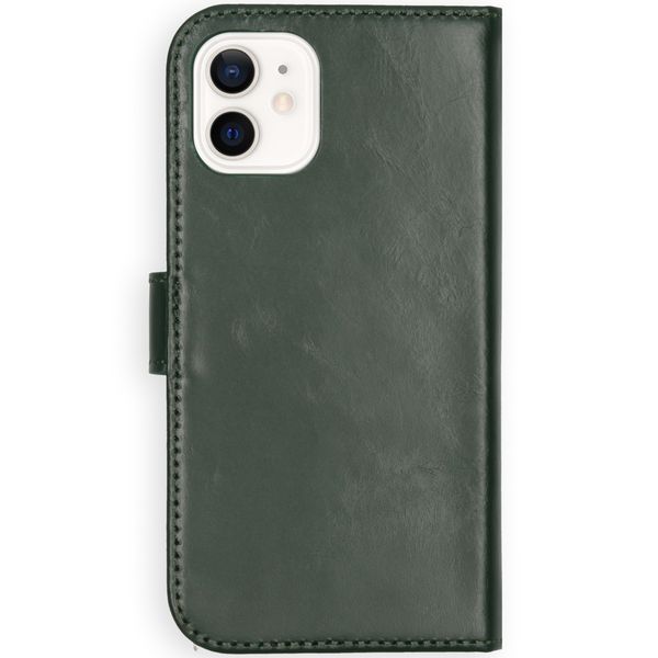 Selencia Étui portefeuille en cuir véritable Apple iPhone 12 Mini - Vert