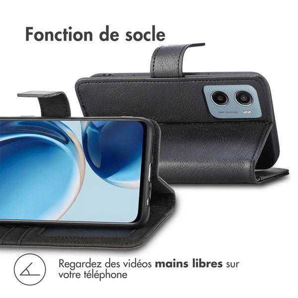 imoshion Étui de télephone portefeuille de luxe Motorola Moto G05 / E15 - Noir